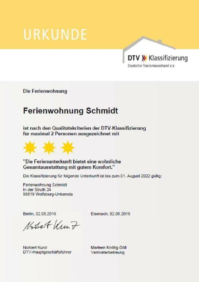 Wolfsburg-Unkeroda Ferienwohnung Am Rennsteig Bei Eisenach - Ilona Schmidt מראה חיצוני תמונה